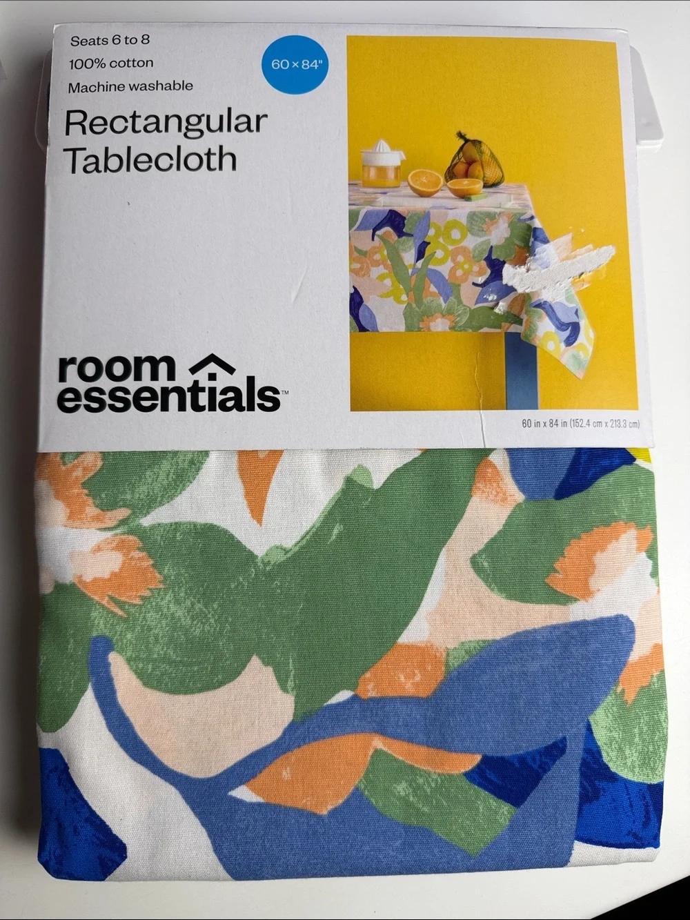 Room Essentials Floral lRectangular Tablecloth 60